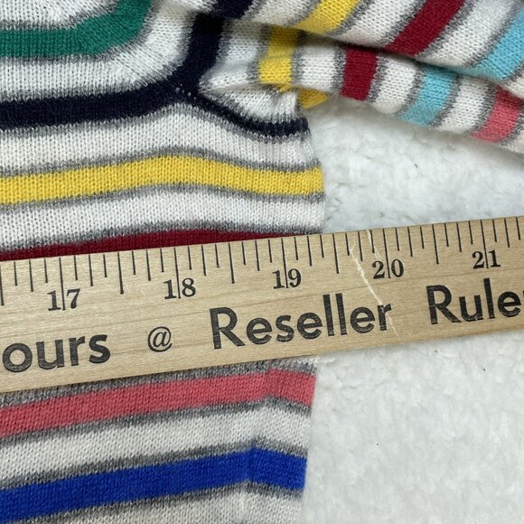 Talbots Sweater Womens Size M Medium Multicolor Stripe Lambswool Blend - Picture 3 of 6